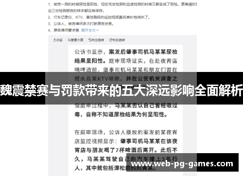 魏震禁赛与罚款带来的五大深远影响全面解析